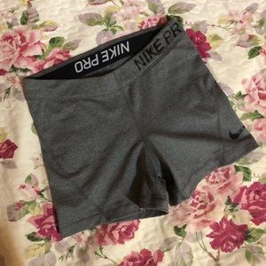 Nike Pro Gray Spandex Shorts